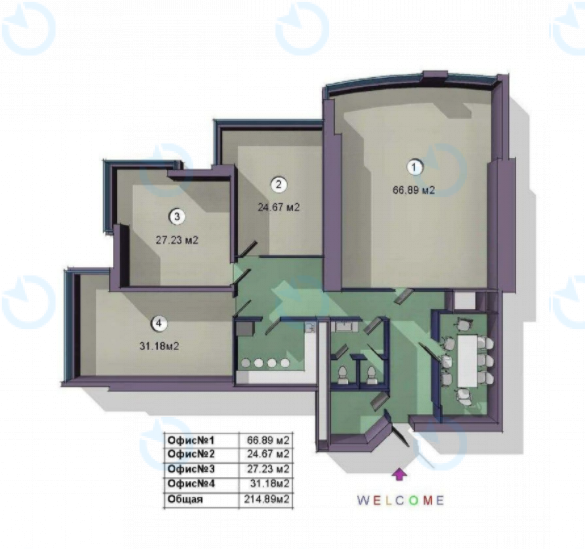 Оренда офісу 215 м.кв 10 поверх Carnegie Tower - фото 8