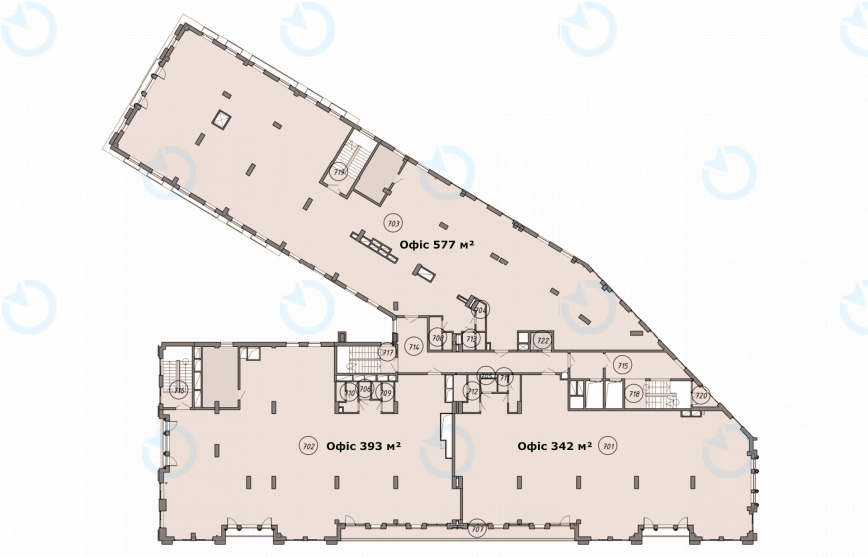 Оренда офісу 1538 м.кв 7 поверх Олегівський