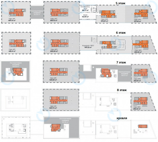 Оренда офісу 2000 м.кв 2-6 поверх Бажана - фото 10
