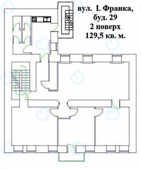 Оренда офісу 129 м.кв 2 поверх Франка, 29