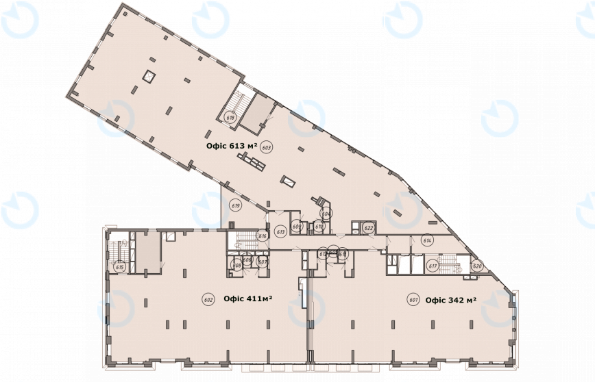 Оренда офісу 1634 м.кв 6 поверх Олегівський