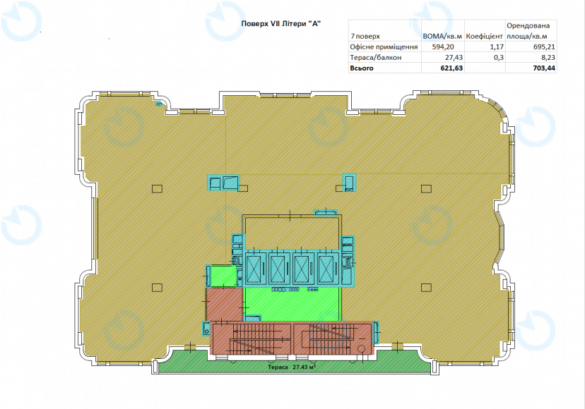 Оренда офісу 594 м.кв 7 поверх Гранд (Grand) - фото 3