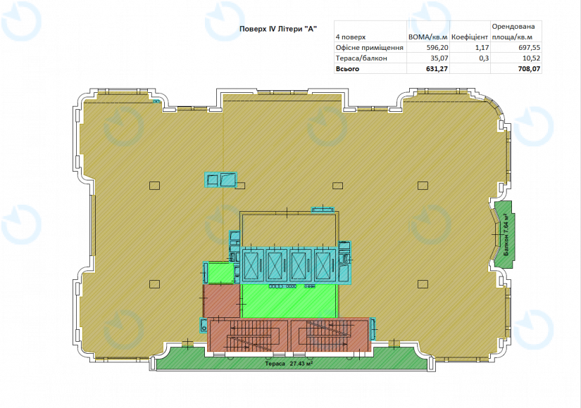 Оренда офісу 596 м.кв 4 поверх Гранд (Grand) - фото 3
