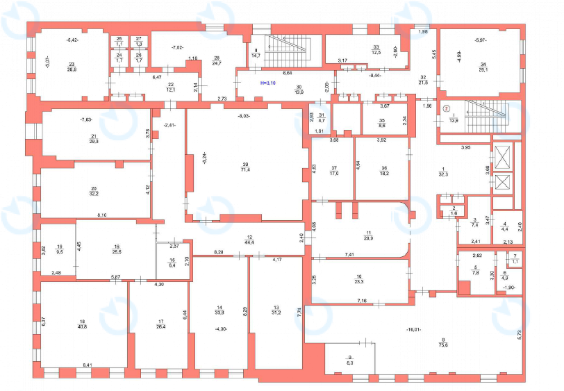 Аренда офиса 650 м.кв 2-7 этаж Пушкинская, 26/8 - фото 3