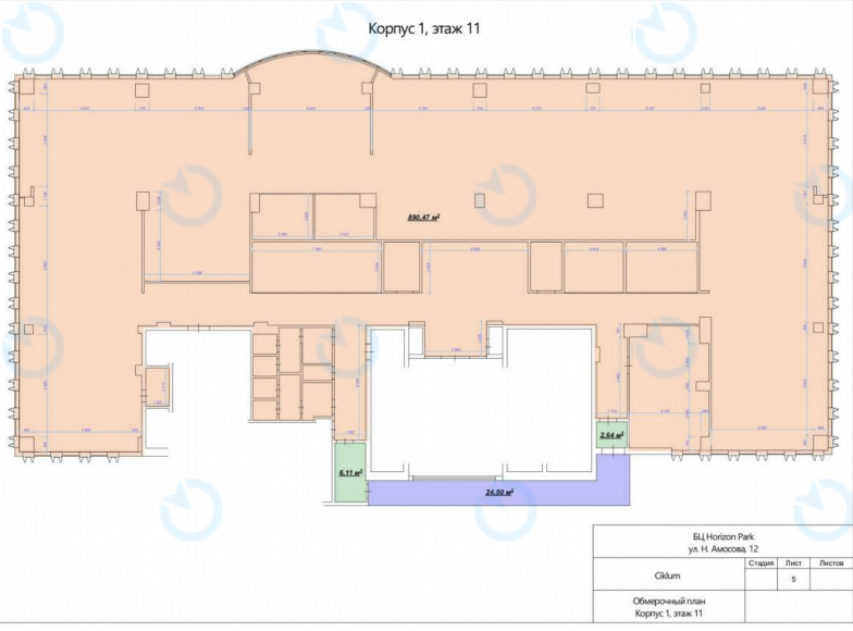 Оренда офісу 1024 м.кв 11 поверх Horizon Park-2 - фото 24