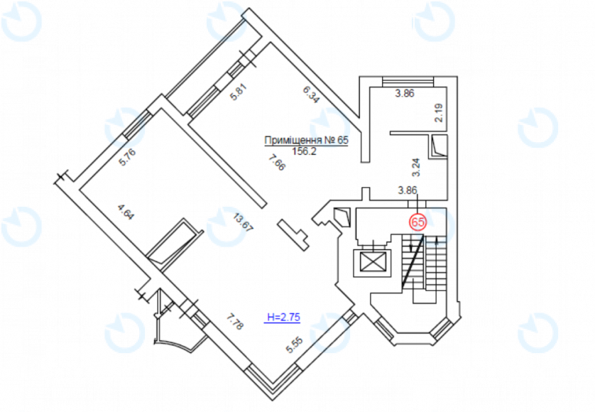 Оренда офісу 165 м.кв 5 поверх Макулан