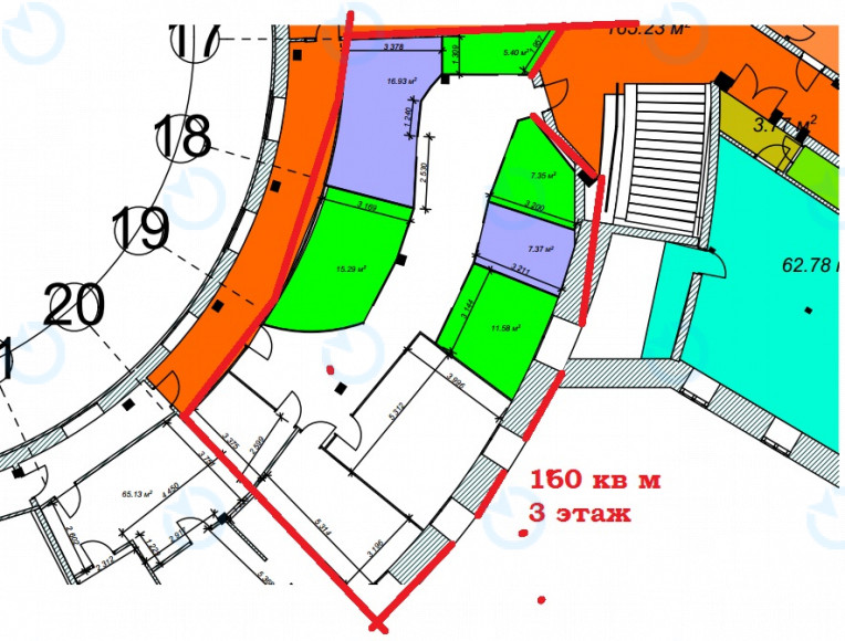 Оренда офісу 165 м.кв 3 поверх Башта № 5 - фото 11