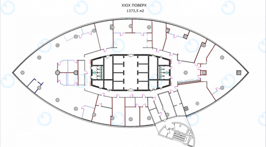 Оренда офісу 1373 м.кв 29 поверх Парус - фото 3