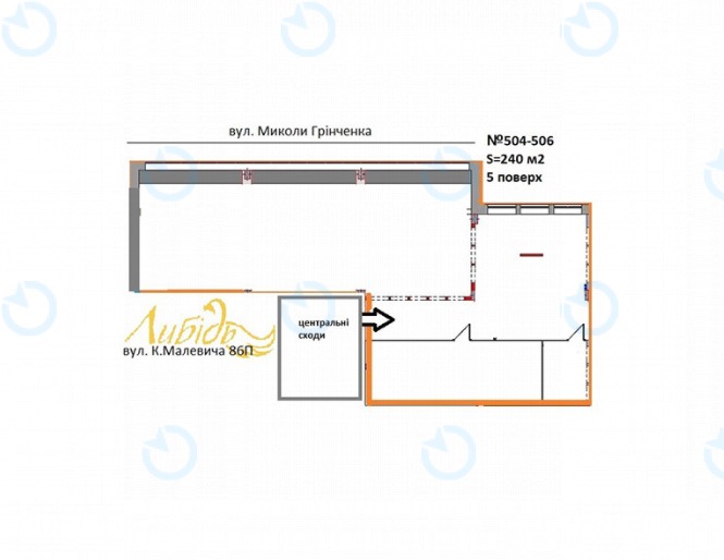 Оренда офісу 240 м.кв 5 поверх Либідь - фото 5
