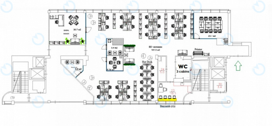 Аренда офиса 330 м.кв 5 этаж Ильинский - фото 12