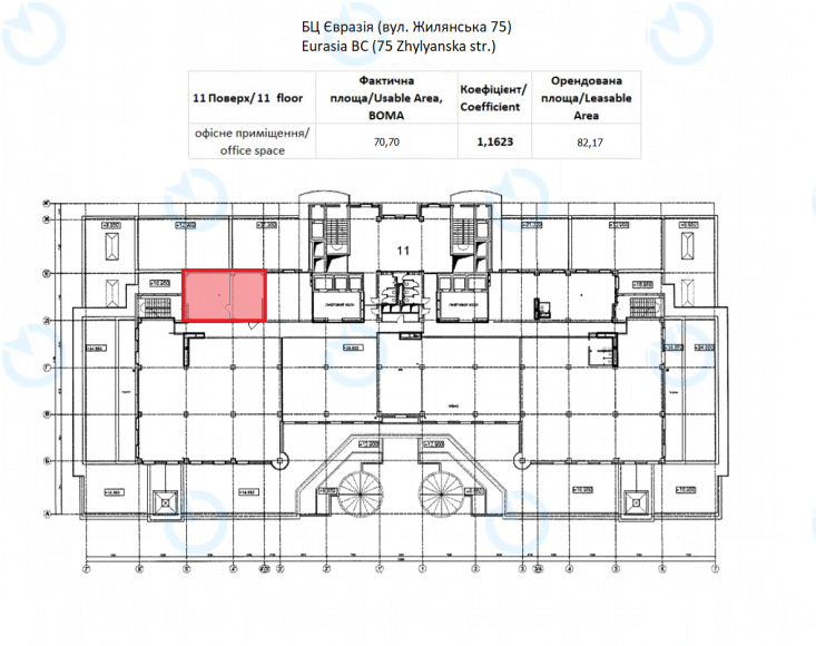 Оренда офісу 82 м.кв 11 поверх Євразія - фото 5