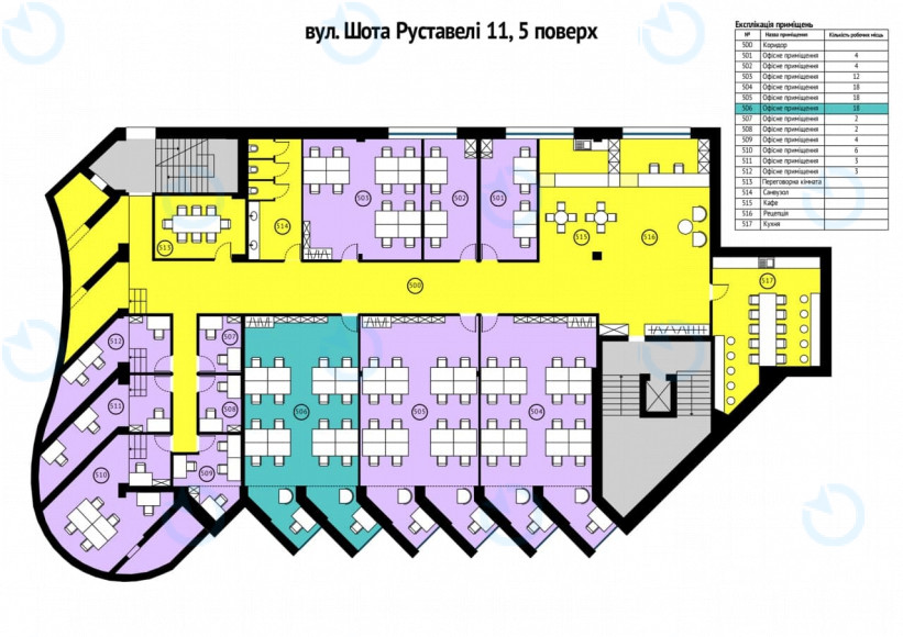 Оренда офісу 89 м.кв 5 поверх Шота Руставелі, 11 - фото 2