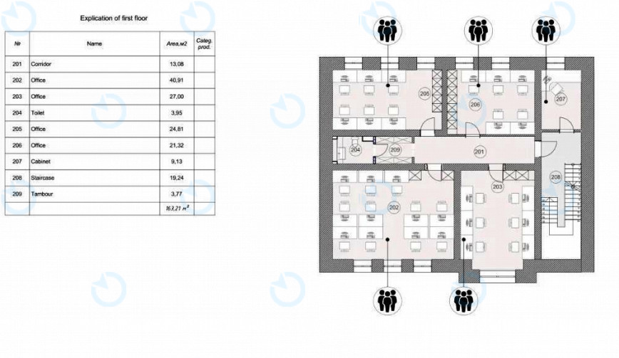 Оренда офісу 150 м.кв 2 поверх Гончарна, 11Б - фото 9