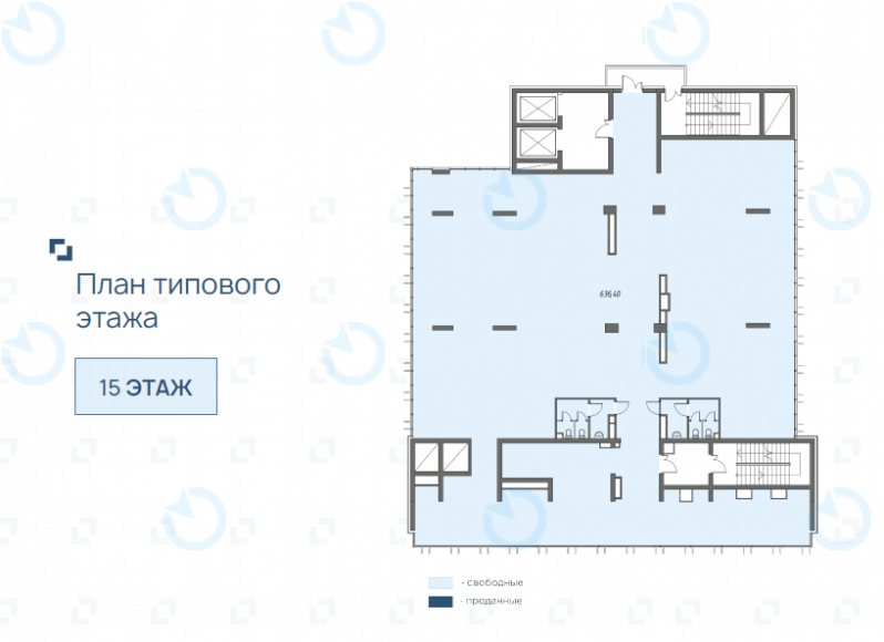 Продаж офісу 636 м.кв 15 поверх LEVEL (Левел)