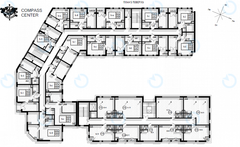 Продаж офісу 52 м.кв 4,5 поверх ЖК Compass Center
