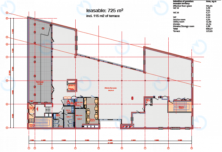 Оренда офісу 725 м.кв 5 поверх Михайлівська, 10