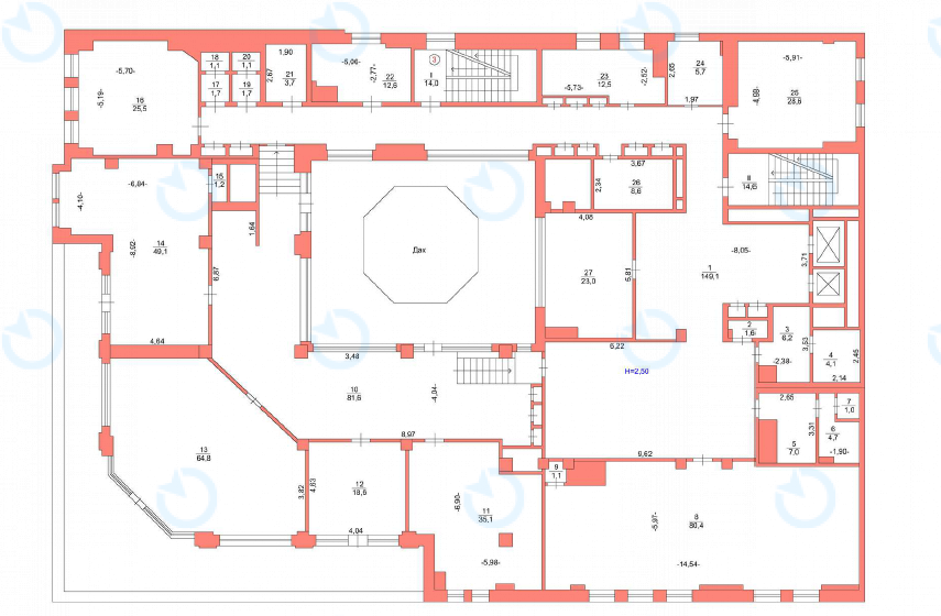 Оренда офісу 2250 м.кв 2-7 поверх Пушкінська, 26/8 - фото 7