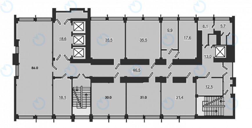 Оренда офісу 39 м.кв 13 поверх Гагаріна, 23