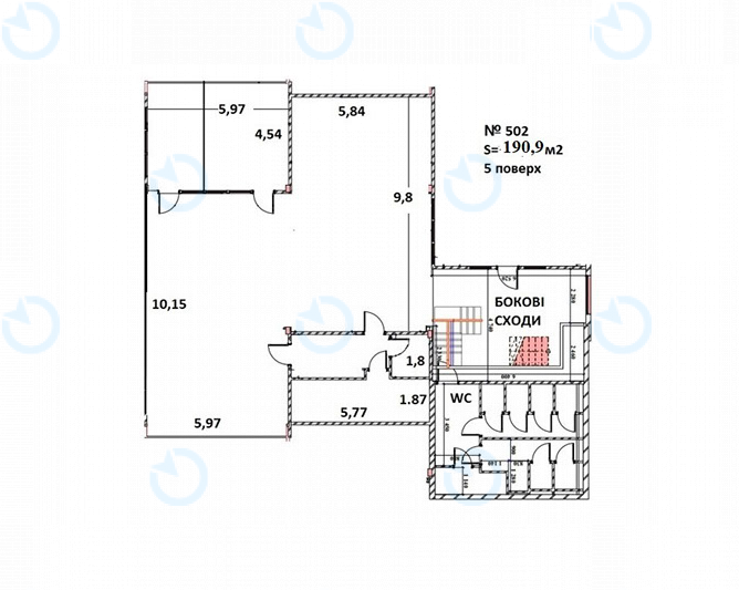 Оренда офісу 190 м.кв 5 поверх Либідь - фото 4