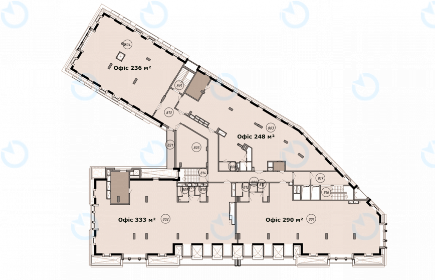 Оренда офісу 1397 м.кв 8 поверх Олегівський
