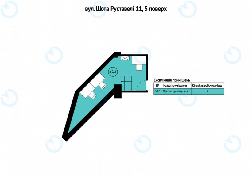 Оренда офісу 22 м.кв 5 поверх Шота Руставелі, 11 - фото 2