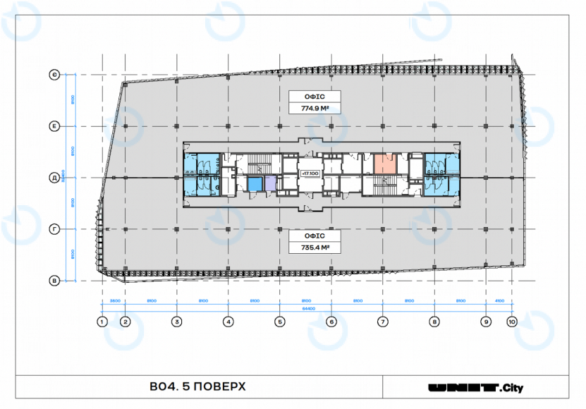 Оренда офісу 1780 м.кв 2-7 поверх UNIT.City - фото 2