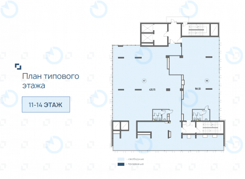 Продаж офісу 425 м.кв 11-14 поверх LEVEL (Левел)