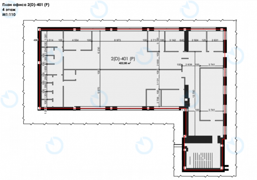 Оренда офісу 422 м.кв 4 поверх Форум Парк Плаза - фото 6