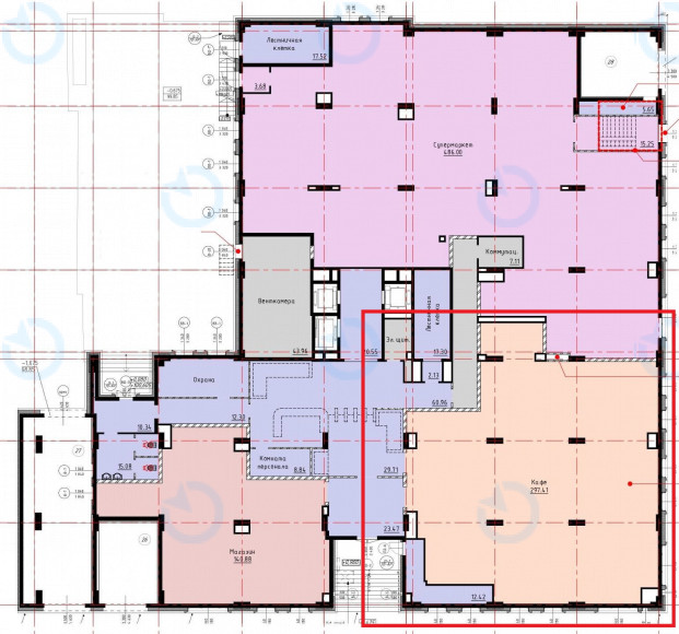 Оренда офісу 297 м.кв 1 поверх S26