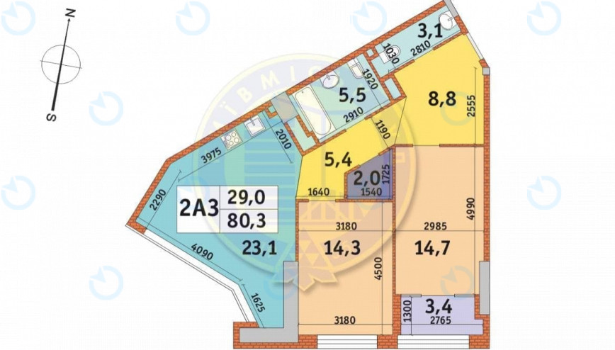 Продаж офісу 80 м.кв 9 поверх ЖК Manhattan City - фото 5